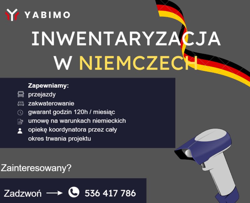 Praca inwentaryzacja NIEMCY