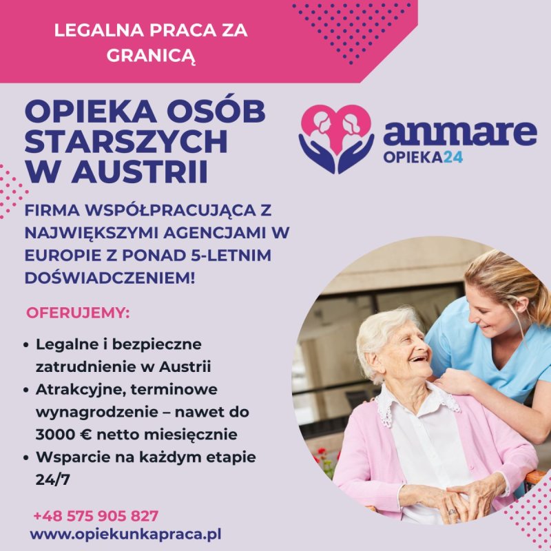 Praca dla opiekunek osób starszych w Austrii