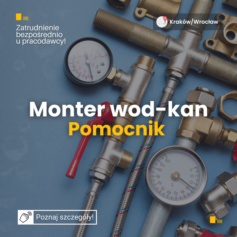 Monter wodno kanalizacyjny/ Pomocnik