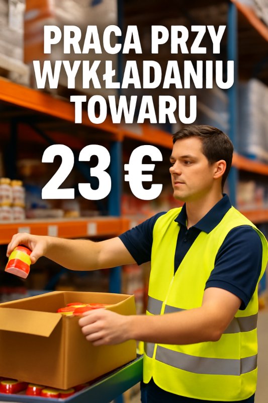 Wykładanie towaru w sklepie spożywczym