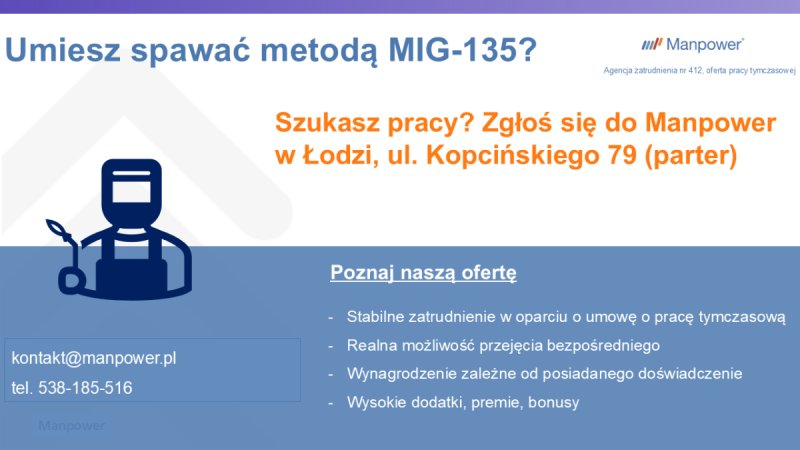 Zatrudnimy Spawacza