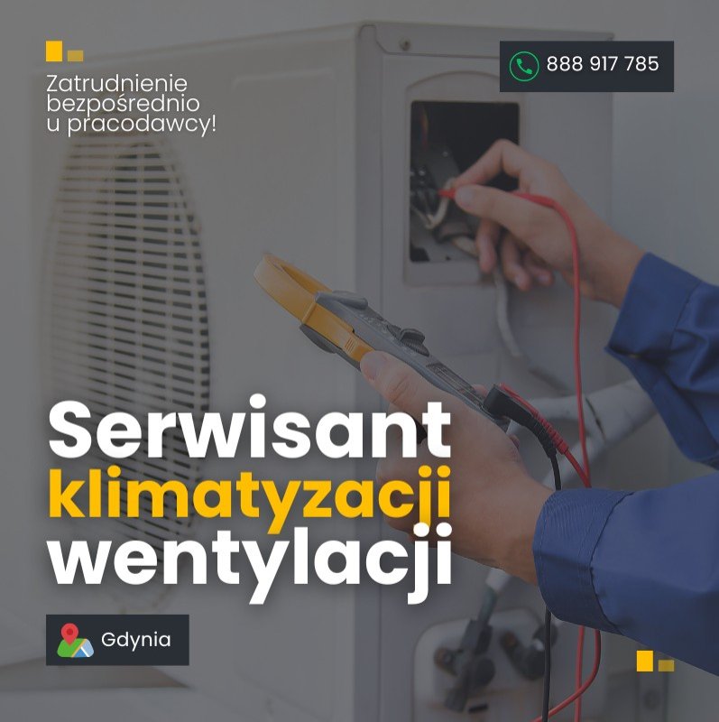 Serwisant klimatyzacji, wentylacji