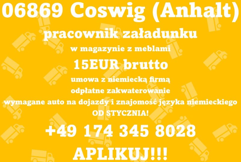 Praca w niemieckim magazynie z meblami kuchennymi