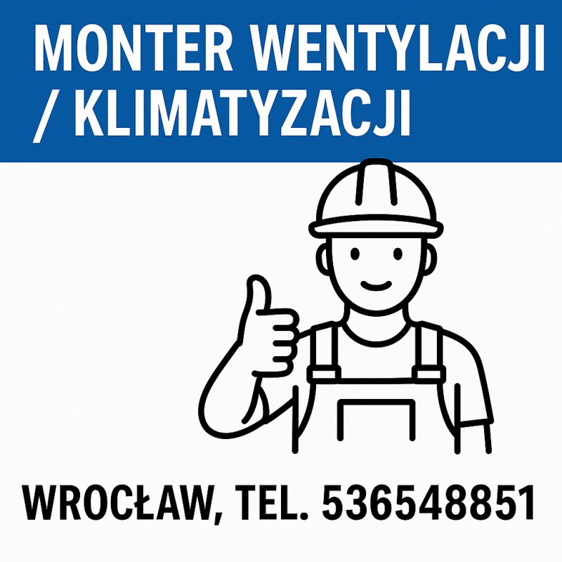 Monter klimatyzacji lub wentylacji, od zaraz
