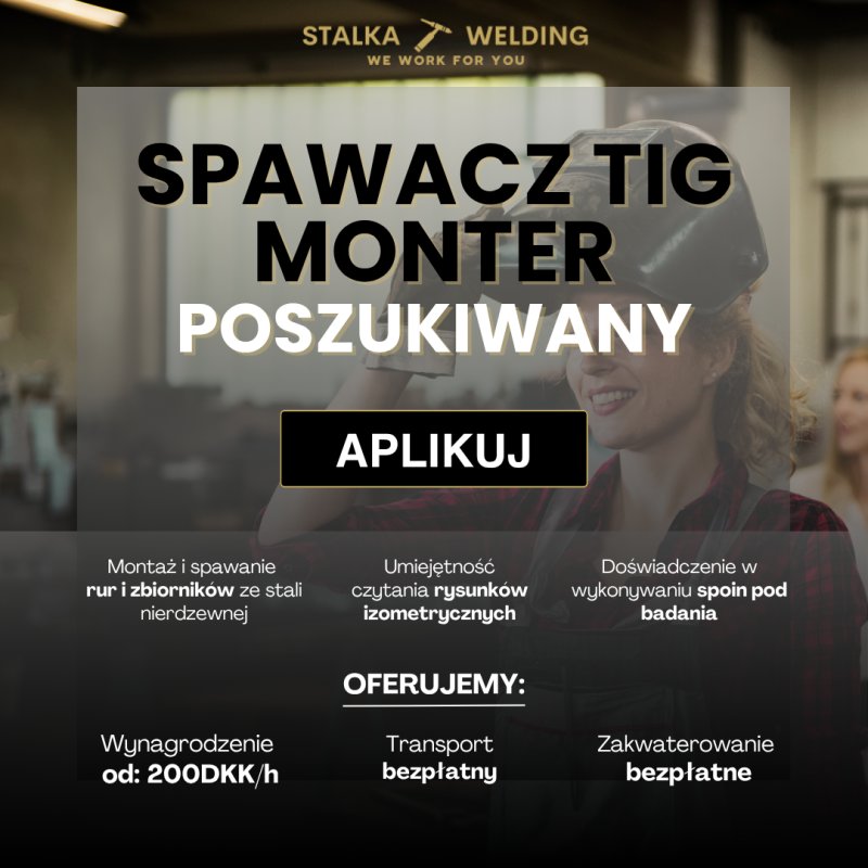 Spawacz/Monter TIG Dania 308/316 nierdzewka