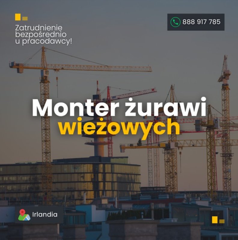 Monter żurawi wieżowych