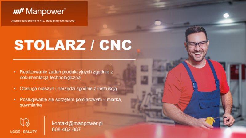 Stolarz praca dla Ciebie!