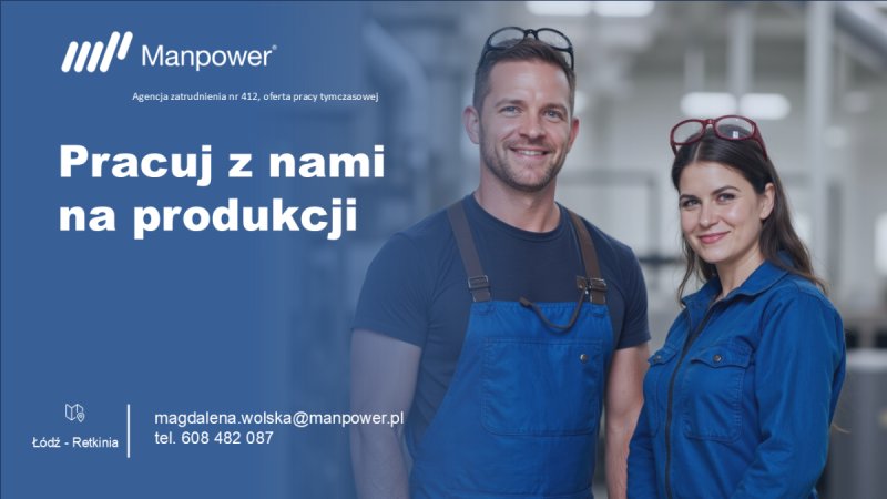 Zatrudniamy na produkcję! / grafikowy syst. pracy